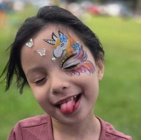 Unicorn Face Painting