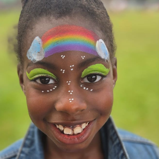 Rainbow face painting