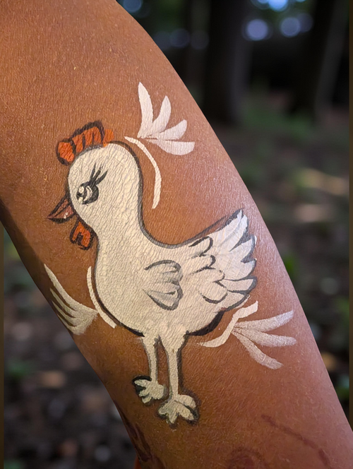 Chicken Body Art.