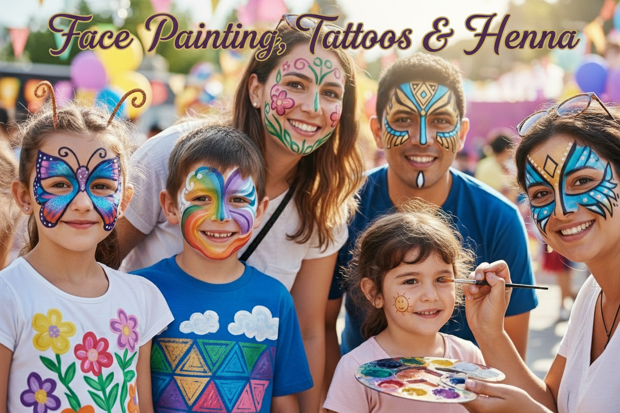 Face Painting, Tattoos & Henna